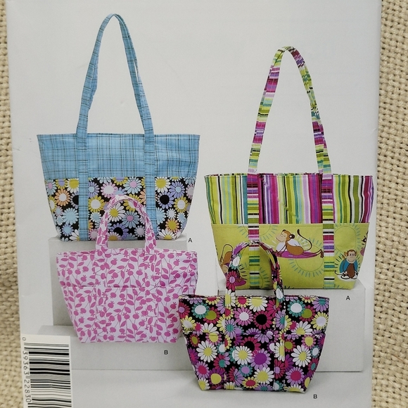 Vintage Simplicity It's So Easy Tote Bag Pattern A2830 - Picture 4 of 5